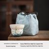 Hand-Painted Jade White Tea Cup Set - Kung Fu Style Porcelain with Gift Box