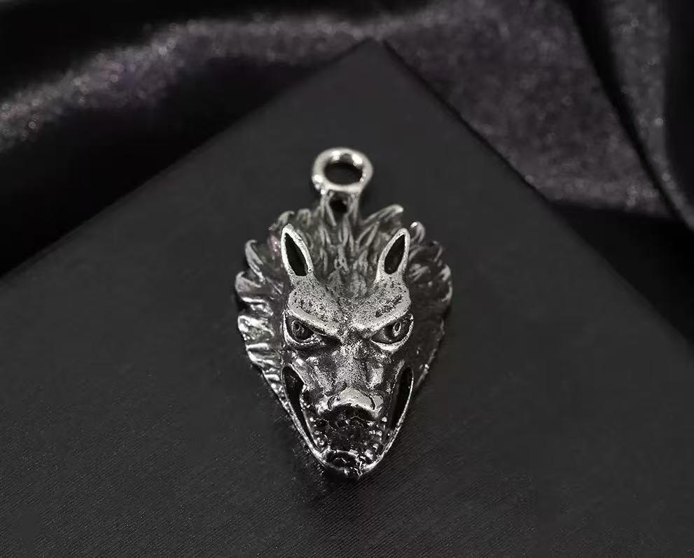 Retro Red Diamond Skull Pendant Necklace - Halloween Punk Style Hip Hop Accessory