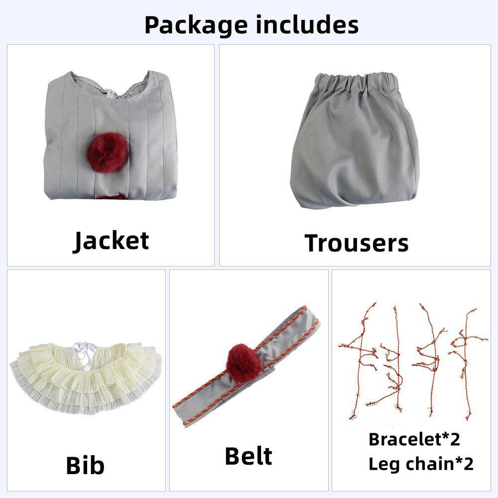 

Костюм клоуна Джокера Пеннивайза из фильма Стивена Кинга «Оно», страшный, для косплея, на Хэллоуин, идеальный пошив и изысканное исполнение Costume(Without Shoes),XL