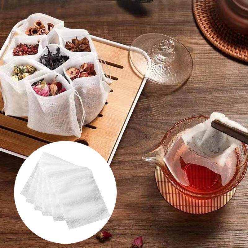 Disposable Teabags Empty Scented Tea Bags with String Heal Seal Filter Paper for Herb Loose Tea Kitchen Accessories Tools