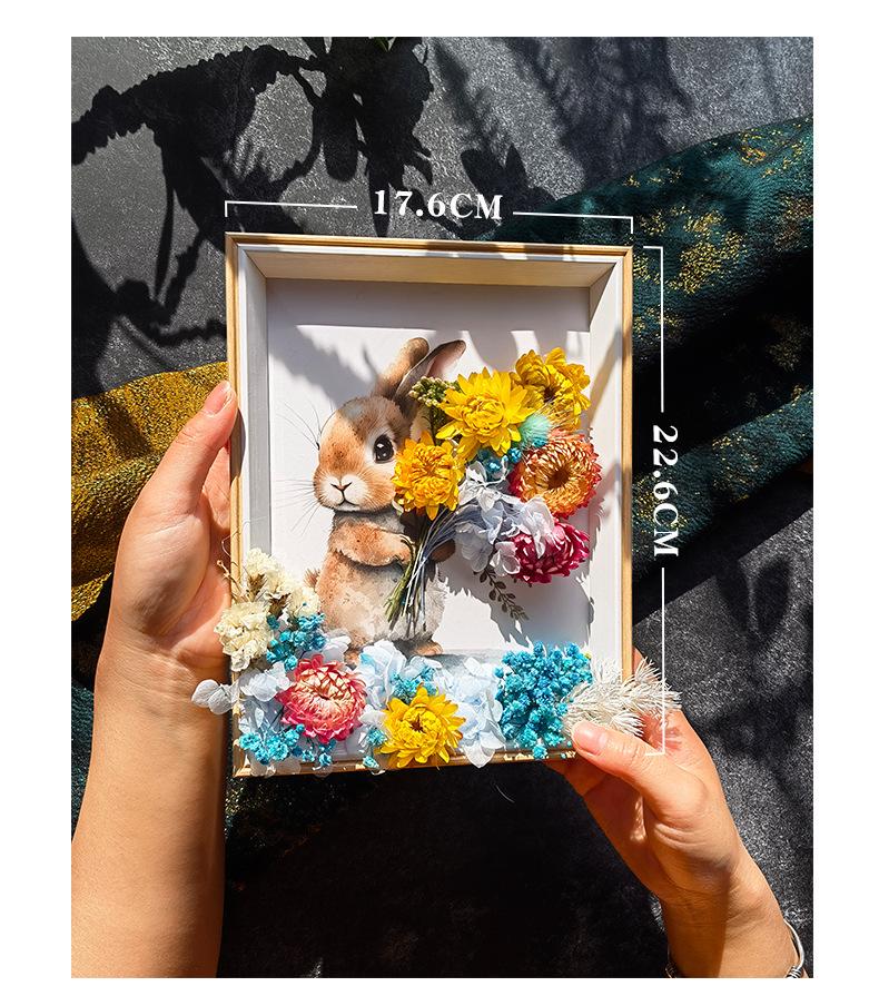 DIY Handmade 3D Preserved Flower Photo Frame Craft Kit