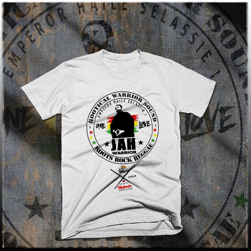 Reggae T-shirt Jah Bless Rasta Flag Jah Rastafari Haile Selassie I Rasta Tee