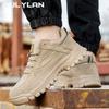 Oulylan Lightweight Anti-smash Male Labor Shoes Plastic Toe Wear-resistant Safety Boots Puncture Proof Practical Work Sneaker
