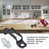 60 Set 2in 1 Furniture Concealed Connector Slide Buckle Fastener For Cabinet Wardrobe Combination AccessoriesHalf Pass