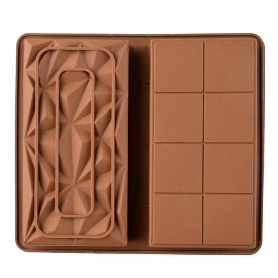 Silicone Chocolate Mold Deep Bar Thick Praline Sweets Cake Mold for Chocolates Resin Crafts DIY Soaps Candles Jellies Ice Cubes