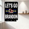 FJB PM Brandon Let's Go Metal Tin Sign Political Message Distressed Red White Blue Yellow Decorative Vintage Style for Home Bar