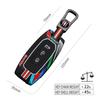 Metal + Silicone Car Key Case Cover For Ford Territory 2019 2020 2021 2022 2023 2024 2025 3 Buttons Keyless Entry Key Protection