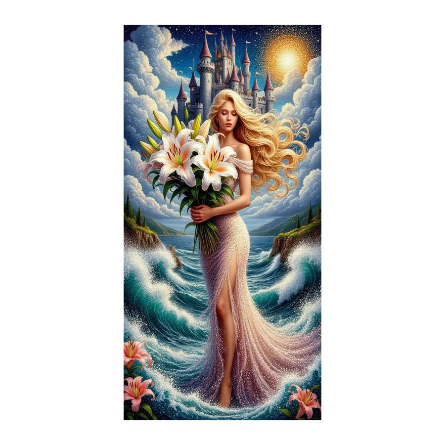 Castle Woman Dragon Large Size Diamond Painting New Collection Animals Diy Full Drill Rhinestone Embroidery Mosaic Cross Stitch Kits