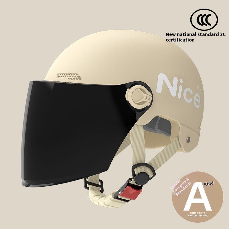 Electric Motorcycle Helmet Men's and Women's Battery Car Riding Sun Protection Summer Four Seasons Universal Helmet