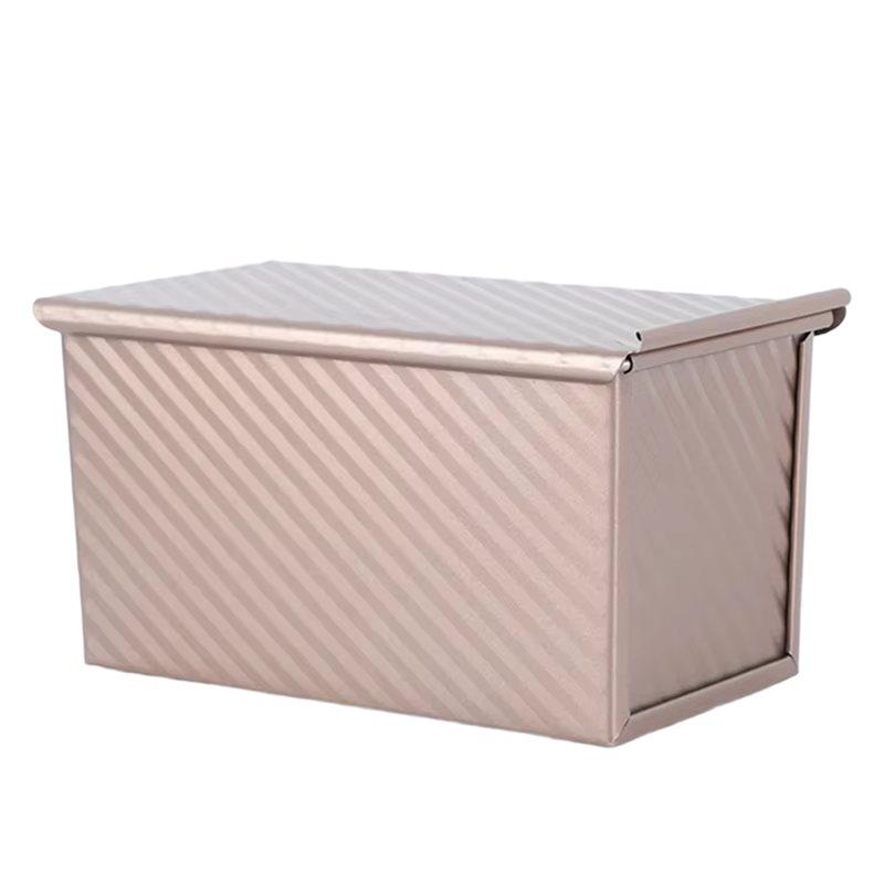 A25F-Bread Baking Tray Rectangular Bread Mold With Cover Non-Stick Toast Box With Lid Steel Kitchen Accessory Cake Toast
