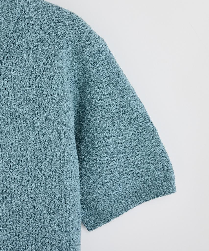 STCO Diems Cool Touch Boucle Short Sleeve Knit_Blue (Oversized)_Dktxb06Osl
