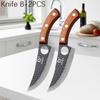 WXCOO Professional Hand Forged Kitchen Knife with Wooden Handle Stainless Steel Boning Knife Cutter Full Tang Butcher Knife
