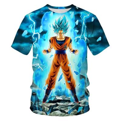 Anime Dragon Ball Son Goku 3D-Druck Kinder Sommer Mode Lässig Unisex Kinderbekleidung T-Shirt Oberteile