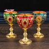 1 Stück Vintage Geprägter Metallkelch Becher Wein Champagner Likör Tasse für Heimdekor Bars Restaurants