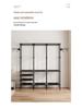 Multifunctional Three-Row Floor Standing Storage Rack for Clothes and Hats