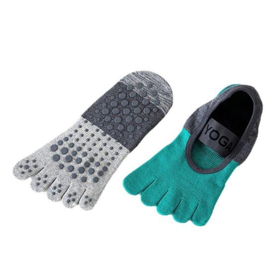 1 Pair Women Yoga Socks Non-Slip Bottom Five Toe Socks Ballet-Style Design Studio Exercise
