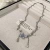 Light Luxury Butterfly Fringed Necklace Female Niche Super Fairy Temperament Simple Collarbone Chain Trendy Versatile High-end Neck Chain