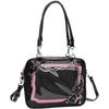 JIAERDI Sweet Cool Hot Girl Subculture Ita Bag Women Gothic Chain Crossbody Bag Ladies Large Capacity Black Shoulder Bags Y2K