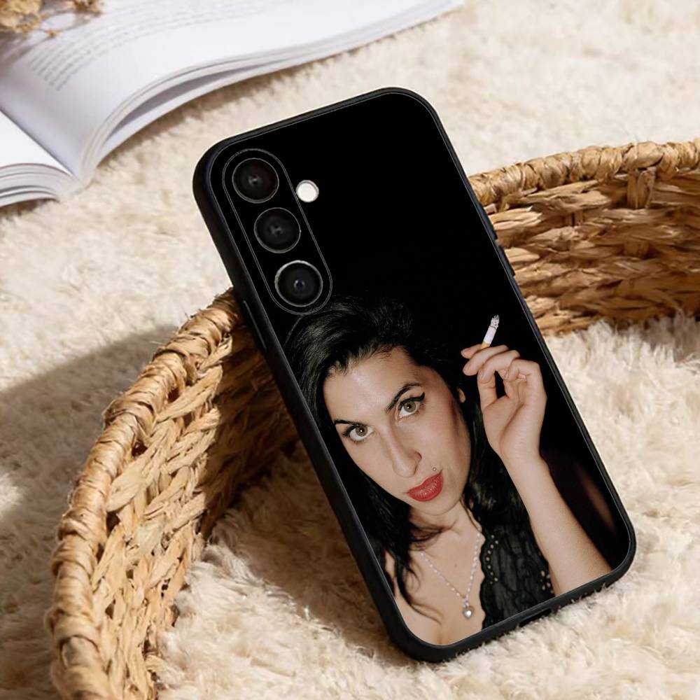 Amy Winehouse Back to Black Phone Case For Samsung Galaxy A20,21s,22,31,32,52,53,72,73,80,91 Soft Black Shell