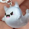 Glow in The Dark Ghost Keychain Set Small Resin Miniature Halloween Luminous Tiny Assorted Spooky Figurine