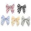 Beautiful Cotton Embroidery Cuffed Hairclip Bow-tie Dovetail Hairpin Accesorio Para Mujer Cute Baby Hair Accessories