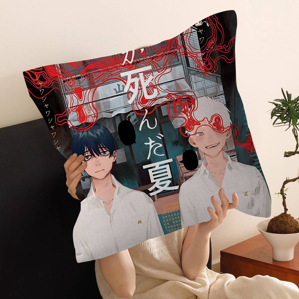 The S-Summer H-Hikaru Died Pillow Covers Cartoon Sofa Decorative Home Double-sided Printing Short Plush Cute Cushion Cover