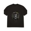 Men's Loose Fit T-Shirt White Lion Head Graphic Print Your Strong Point Text Casual Streetwear Top for Everyday Wear