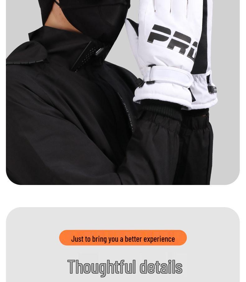 Men's Winter Ski Riding Gloves, Windproof, Touchscreen, Warm Cold Protection for Harbin Northeast Weather.
