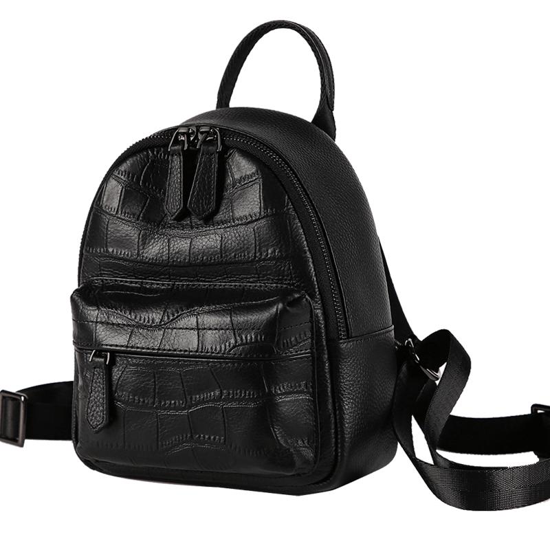 VINEY Women s Fashion Cowhide Backpack