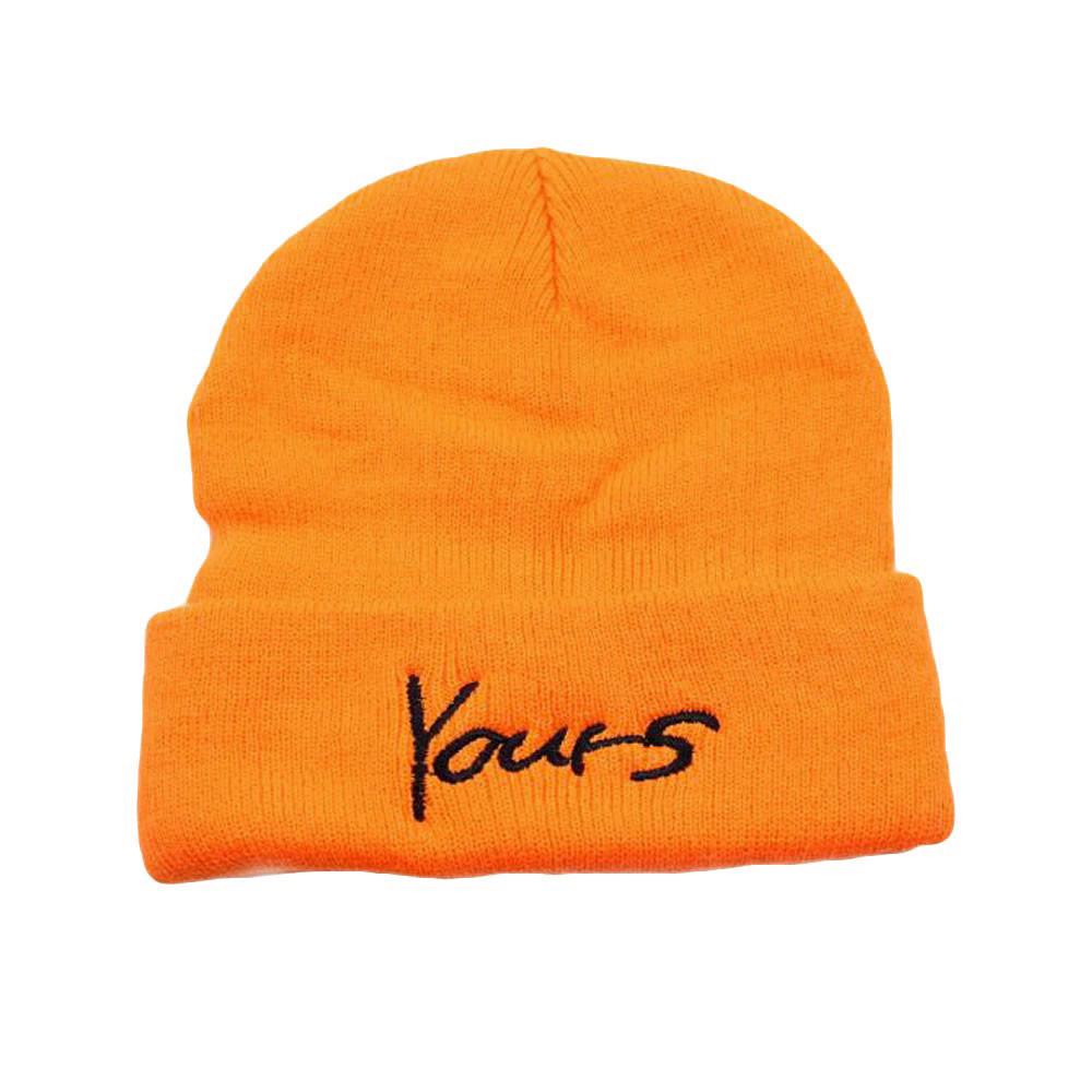 

Унисекс модные теплые зимние шапки вязаная шерстяная шапка One size жёлтый