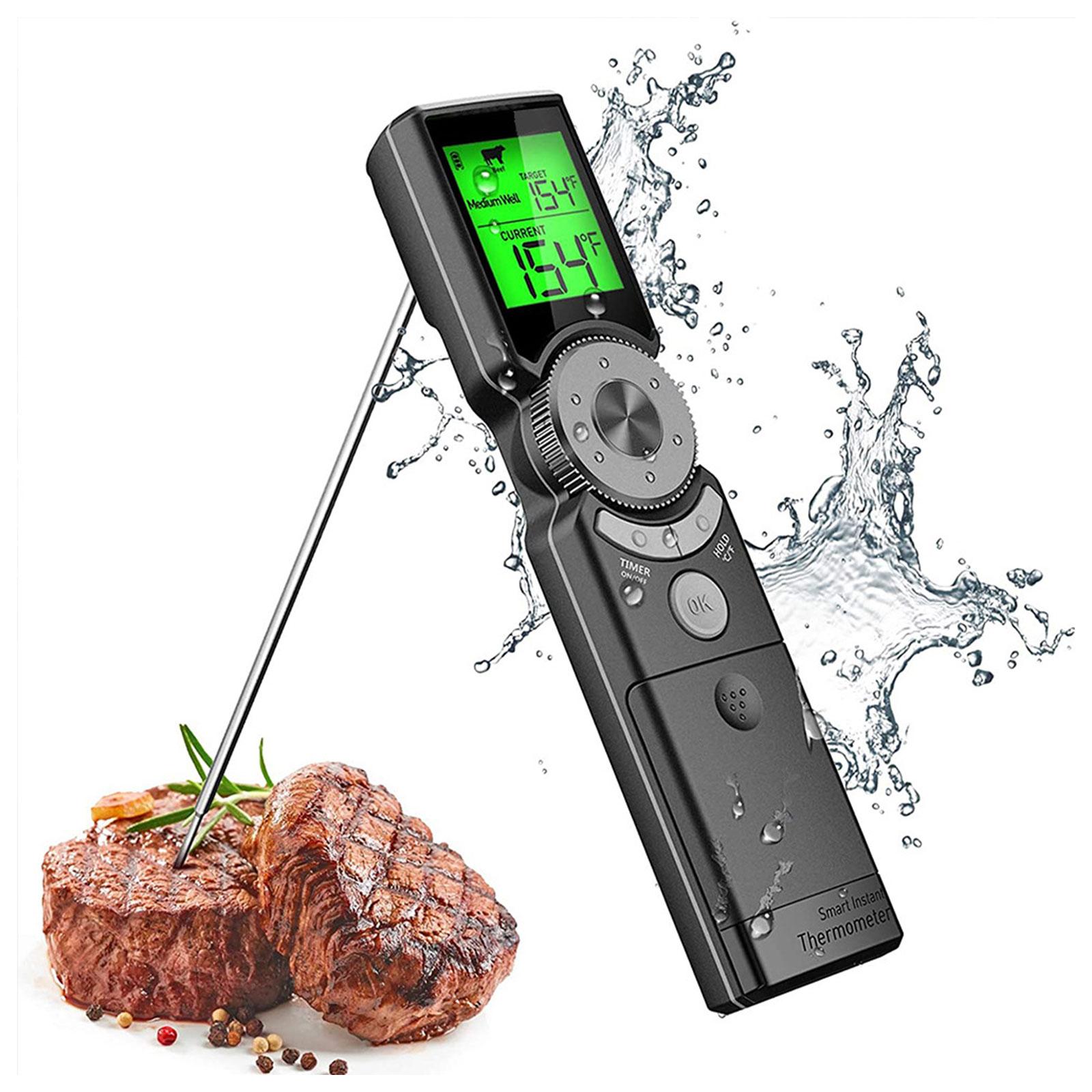

Термометр для мяса с нержавеющим зондом, водонепроницаемый пищевой термометр для приготовления пищи, выпечки, жидких конфет, гриля, барбекю, фритюрницы