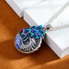 Peacock Retro Double Sided Enamel Pendant Pendant Female Long Necklace Pendant