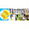 Yellow Chenille Shoe Washing Bag with Blue Zipper, Plush Protective Laundry Bag for Machine Washing Sports and Casual Shoes