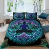 Bohemian King Queen Duvet Cover Yoga Comforter Cover Chakra Meditation Hamsa Eye Bedding Set Exotic Boho Polyester Quilt Cover