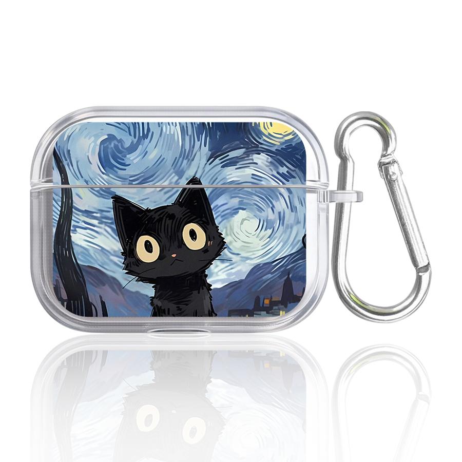 Cartoon Cat Clear Earphone Cases Cover Case For Airpods 4 Pro 2 Pro3 1 Pro2 3