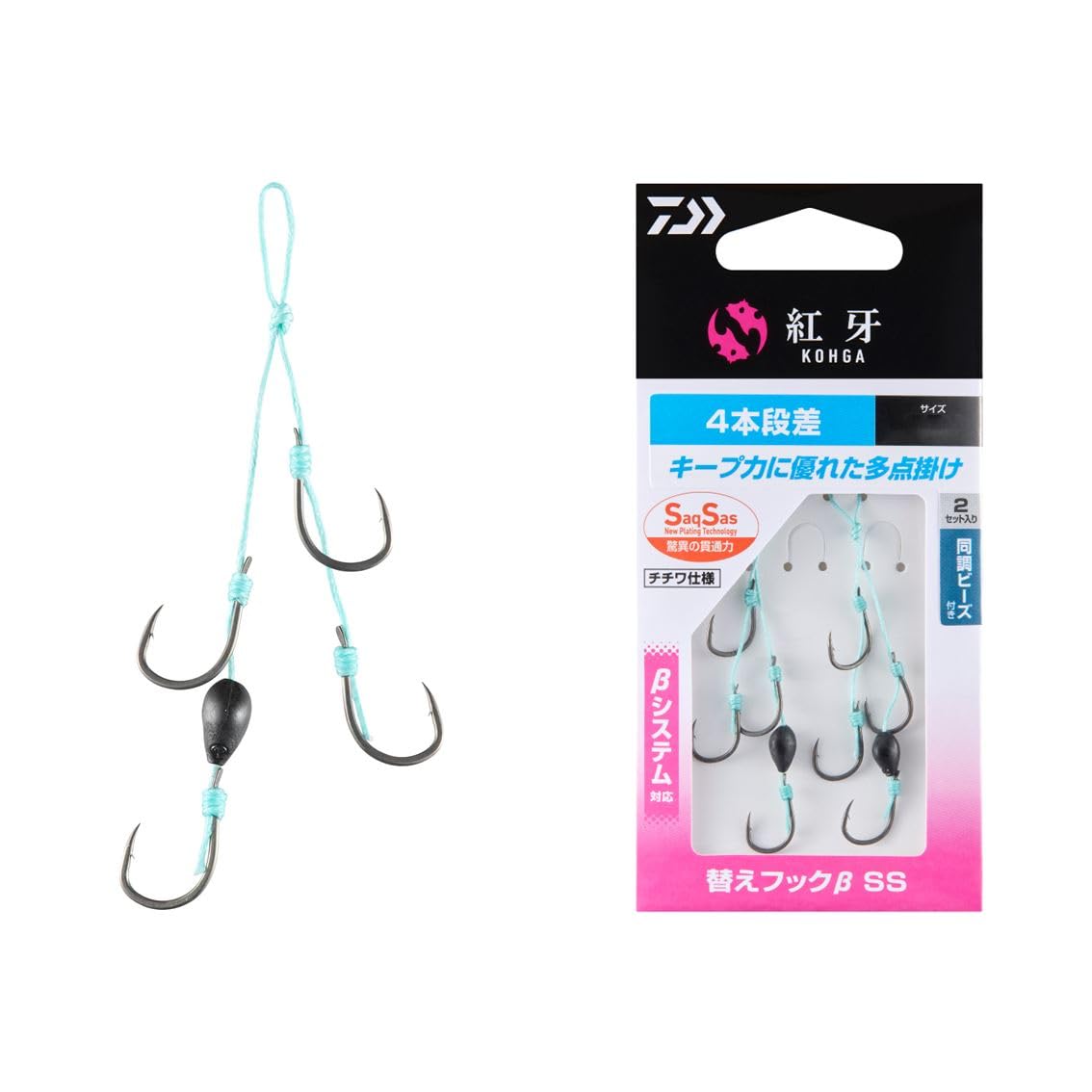 

DAIWA Tairaba Hook Red Fang сменный крючок SS 4 шага SS [Товар]