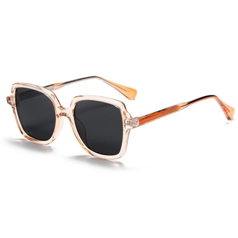 New sunglasses for women's high-end sense anti-ultraviolet polarized sunglasses large frame Internet celebrity sunglasses