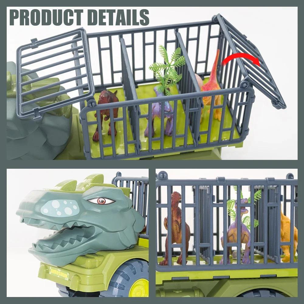 Dinosaur Truck Transport Carrier Vehicle Animal Model Tyrannosaurus Rex Truck Game Children Birthday Gifts Boys Car Toys