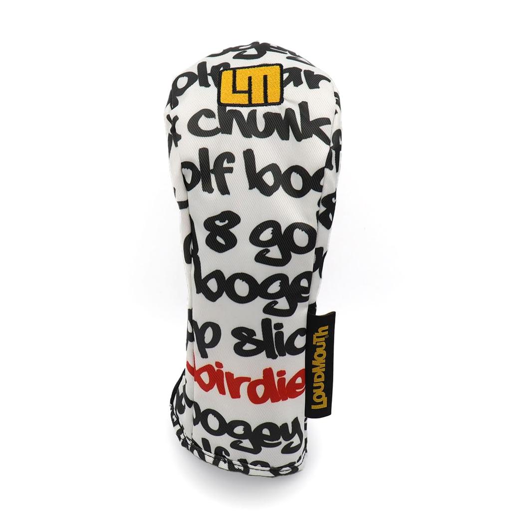 Loudmouth Fairway Wood Headcover Big Words LM-HC0020/FW (409 White)