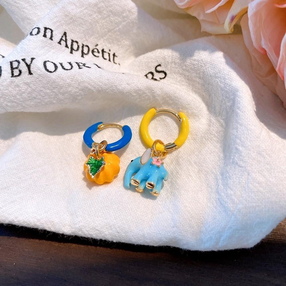 Chain Choker Elephant Pumpkin Necklace Acrylic Zinc Zinc Alloy Halloween Pendant Jewelry  Women