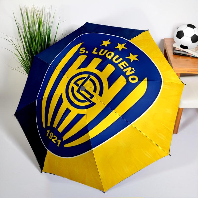 Luque?o Club Emblem Umbrella - Automatic Open/Close, Compact 8-Rib Lightweight Umbrella Essential for outdoorPicnic Accessory Fan Gifts