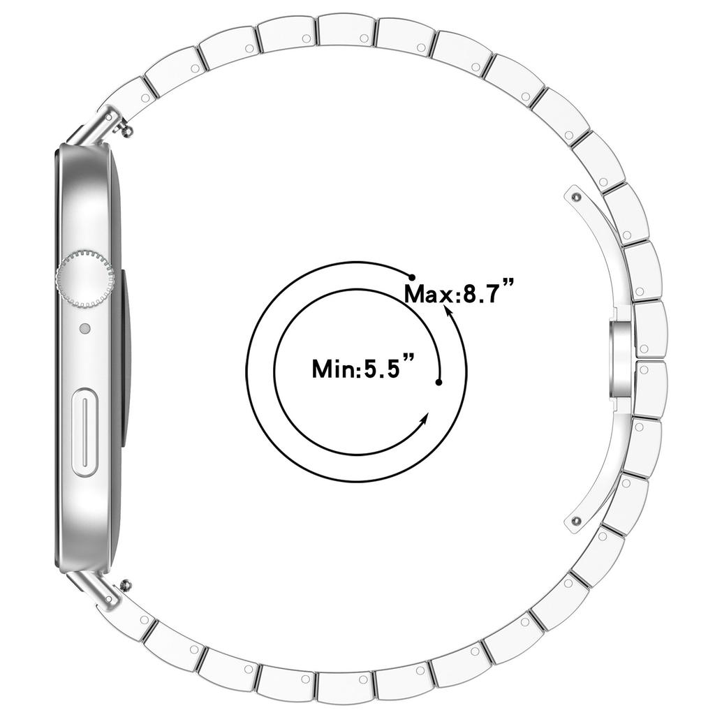 Stainless Steel Watch Band For Huawei Watch Fit 4/Fit 4 Pro Wrist Strap with Splite Butterfly Clasp