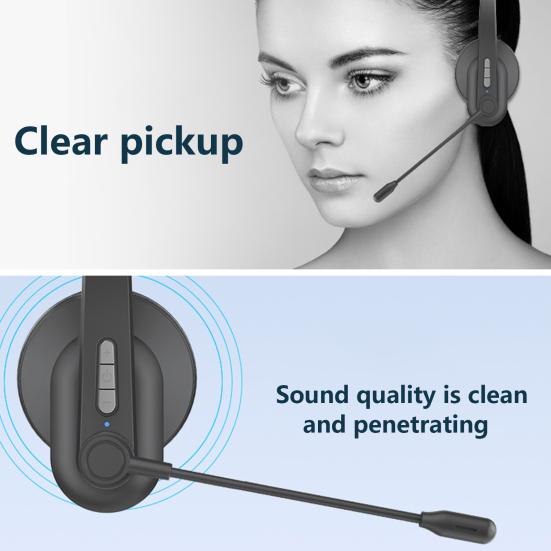 Wireless Headset Bluetooth-compatible 5 Noise Reduction Truck Driver Over Ear Headphone