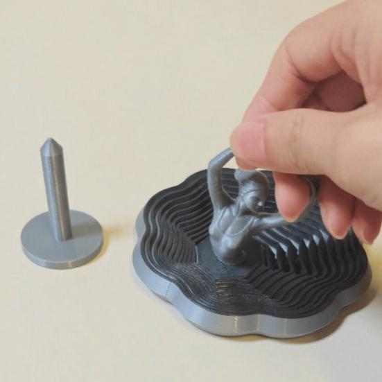 3D Printed Spinning Ballerina Fidget Toy Ballet Girl Figurine Stress Relief Desk Decor Expanded Sensory Spiral Toy for Adults Teens
