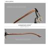 Kingseven Handmade Black Walnut Wood Men's Sunglasses Women Polarized Mirror Lens Sun Glasses Male UV400 Oculos W5517