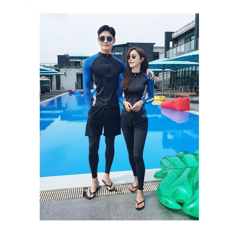 Unisex Quick-Dry Rash Guard Set Swimming Diving Snorkeling UV Protection Long Sleeve Swimwear
