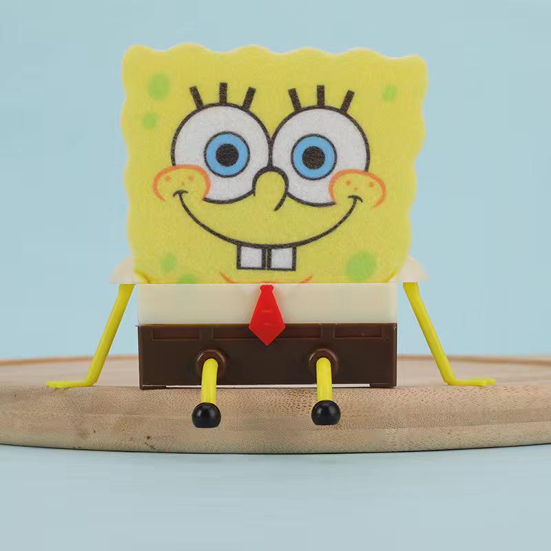 Wall-Mounted SpongeBob Drain Rack: Cute Sponge Storage for Kitchen Sink