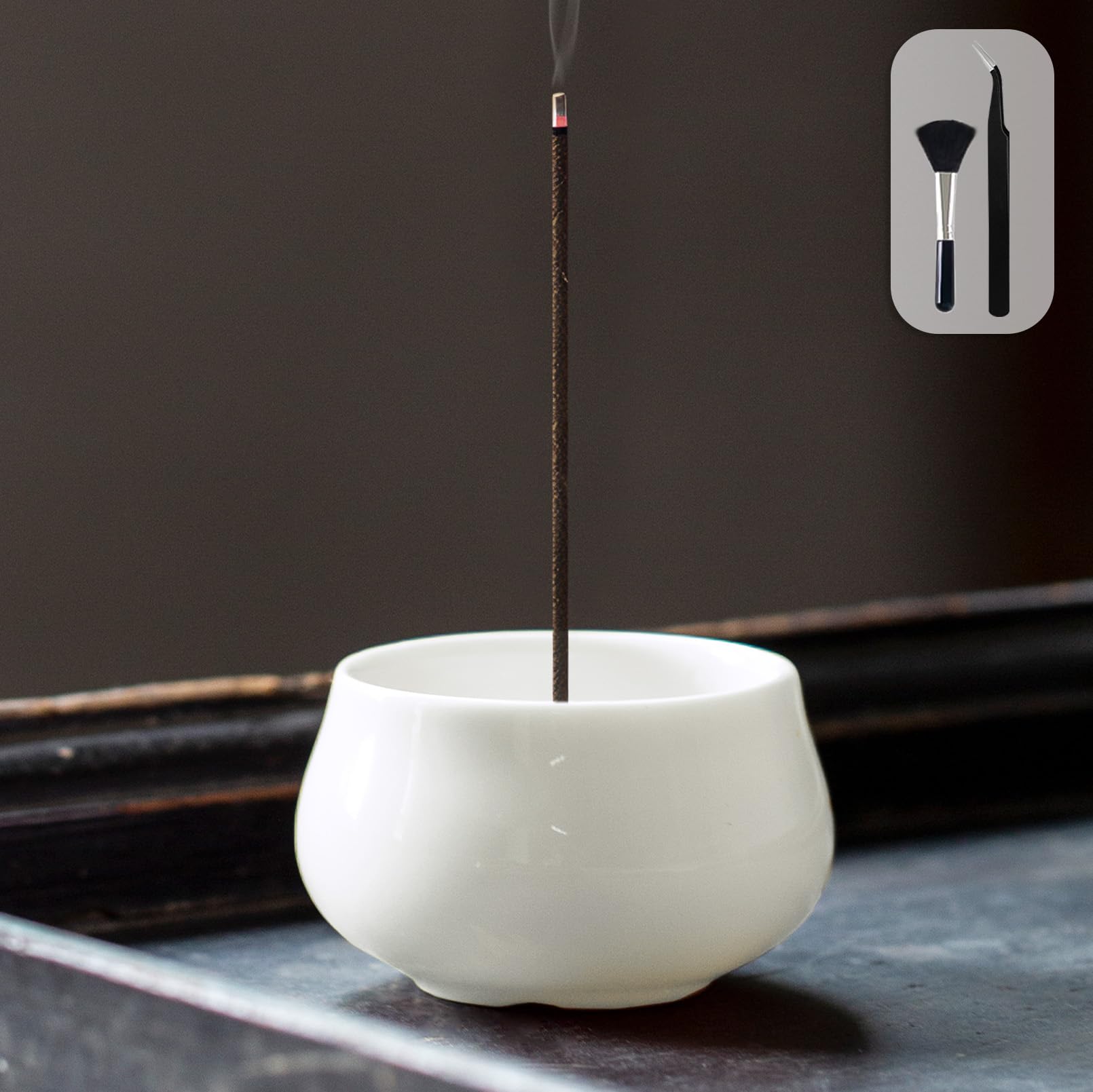 

GOKEI Incense Ceramic Incense Incense Stylish Aromatherapy Incense Holder for Buddhist Incense Incense Incense Mini Buddhist Simple Incense Calming