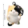 Soft Material Cat Plush Keychain Chubby Design Plush Cat Keychain Cat Plush Pendant  Backpack Decor