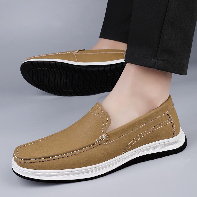 Brand Men Split Leather Loafers High-quality Handmade Urban Business Leather Shoes Fashionable and Comfortable Man Driving Shoes